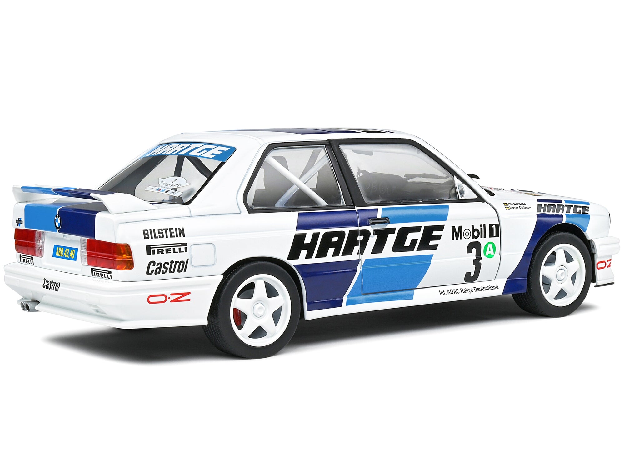 BMW E30 M3 Gr. A #3 Ingvar Carlsson - Per Carlsson "Adac Rallye Deutchland" (1990) "Competition" Series 1/18 Diecast Model Car by Solido - Premium Rally Models from Solido - Just $84.99! Shop now at Rapidvehicles