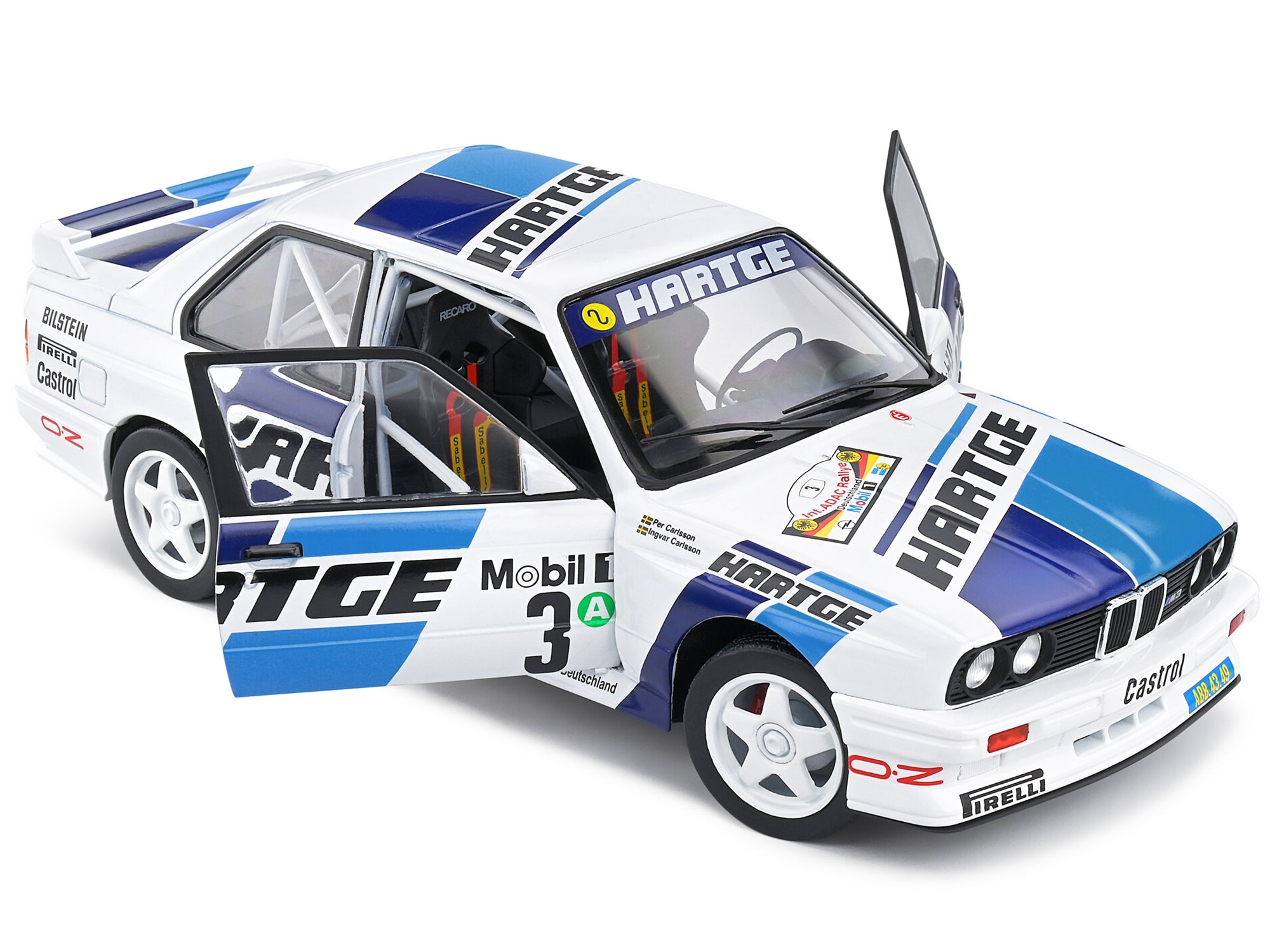 BMW E30 M3 Gr. A #3 Ingvar Carlsson - Per Carlsson "Adac Rallye Deutchland" (1990) "Competition" Series 1/18 Diecast Model Car by Solido - Premium Rally Models from Solido - Just $87.99! Shop now at Rapidvehicles