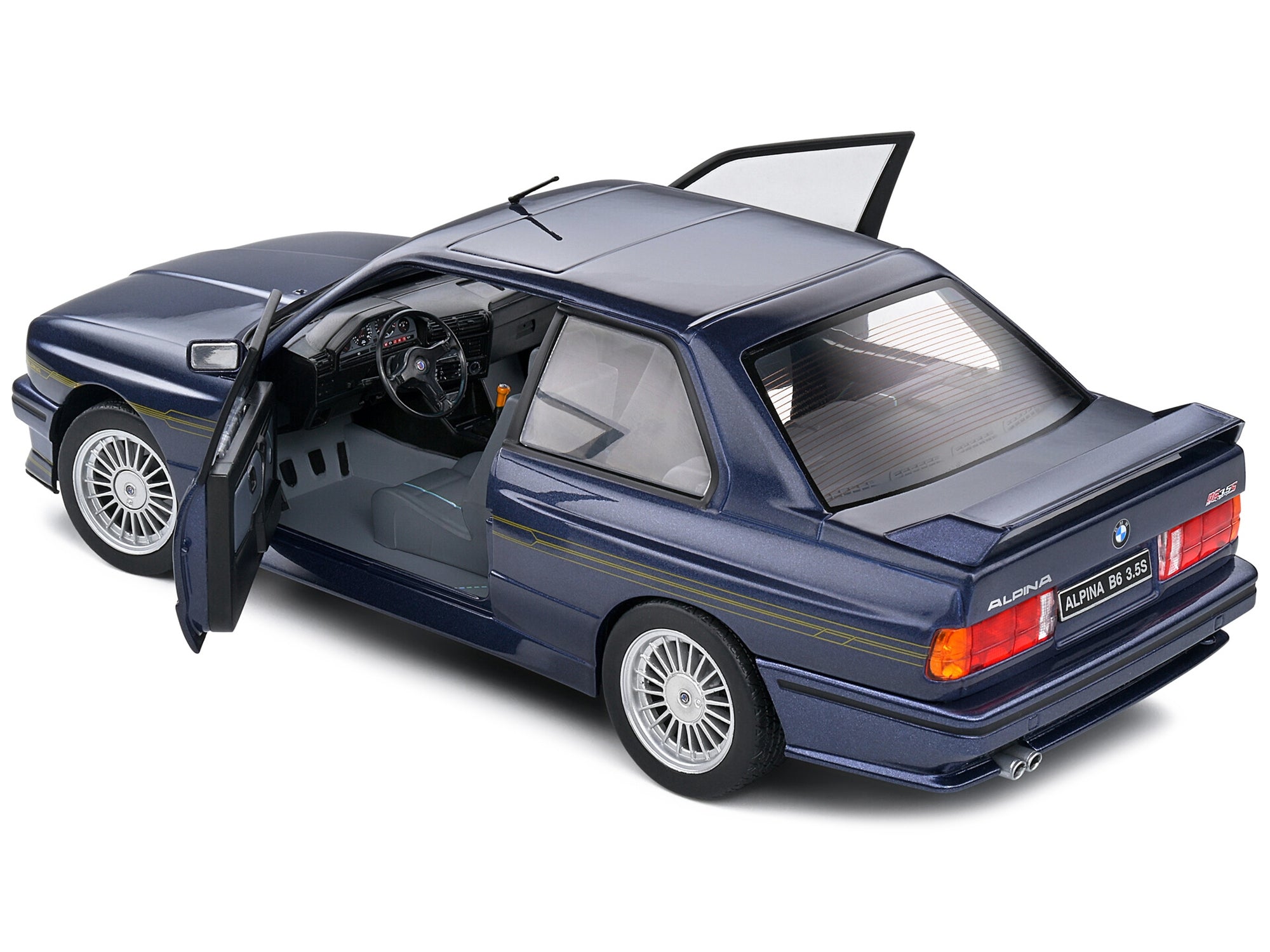 1990 BMW E30 M3 Alpina B6 3.5S Mauritus Blue Metallic 1/18 Diecast Model Car by Solido - Premium BMW Models from Solido - Just $82.99! Shop now at Rapidvehicles