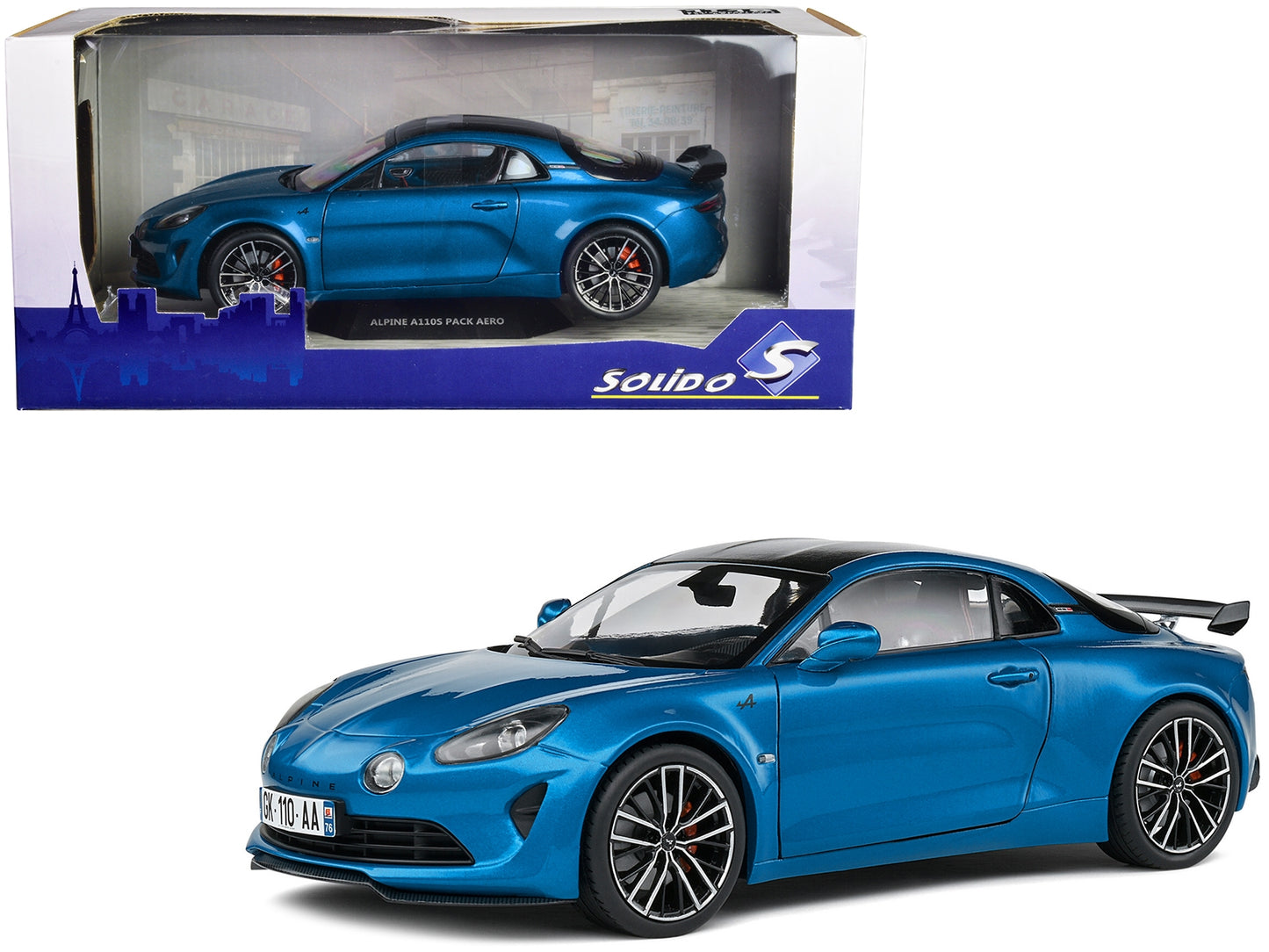 2023 Alpine A110S Pack Aero Bleu Alpine Blue Metallic with Black - Premium Other from Solido - Just $94.99! Shop now at Rapidvehicles