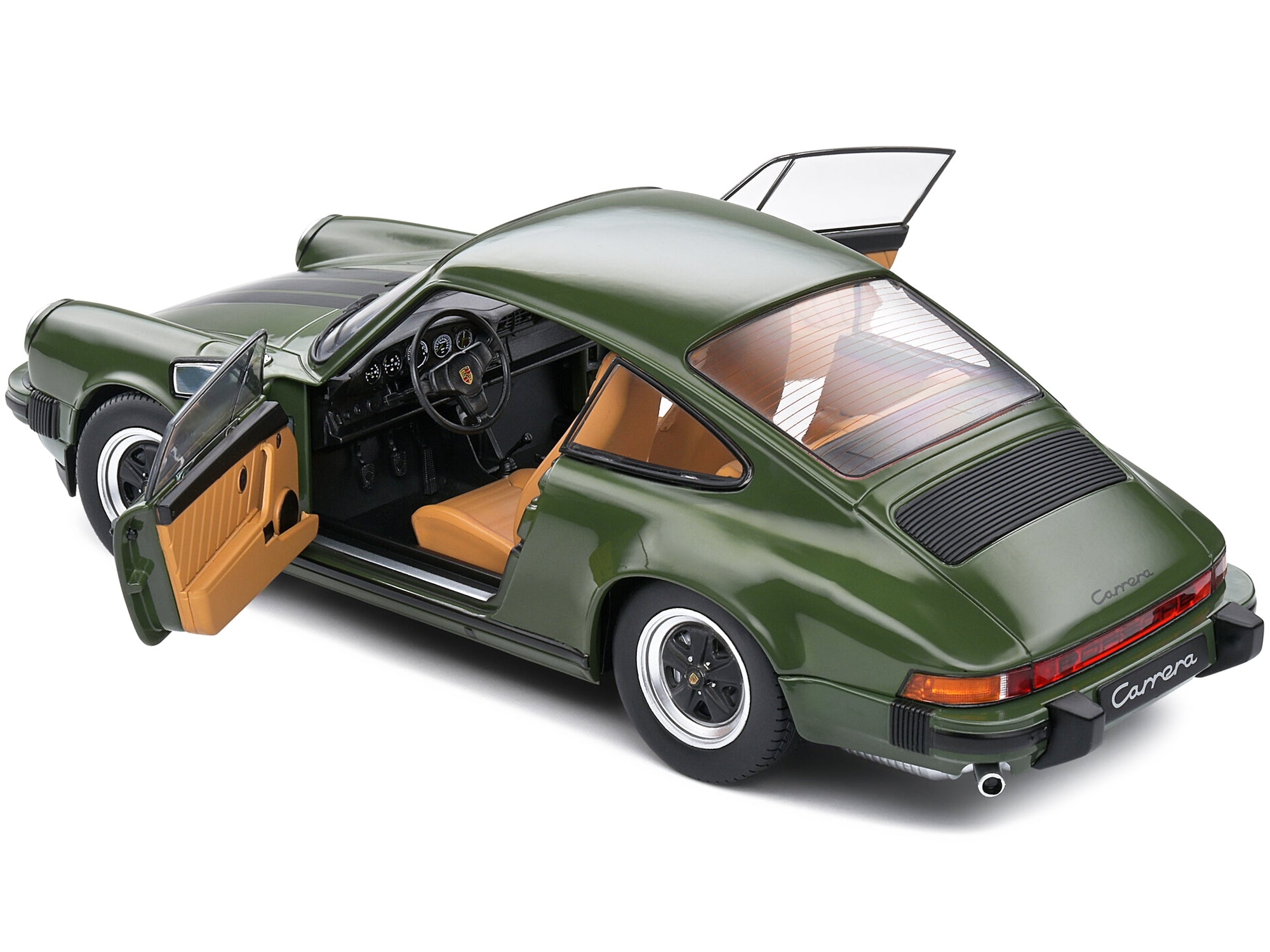 1974 Porsche 911 SC Olive Green with Black Stripes 1/18 Diecast Model Car by Solido - Premium Porsche Models from Solido - Just $87.99! Shop now at Rapidvehicles