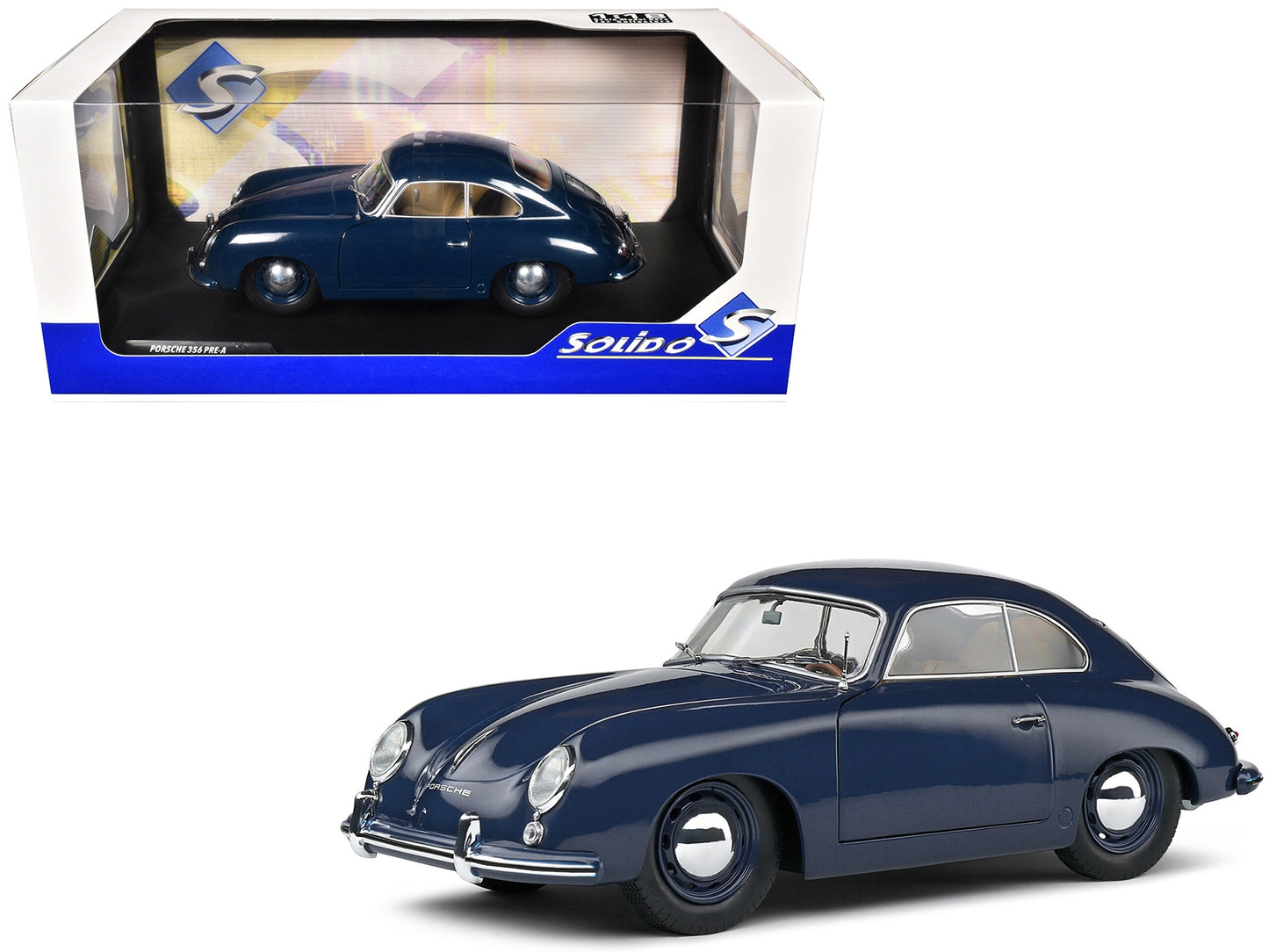 1953 Porsche 356 Pre-A Petrol Blue 1/18 Diecast Model Car by - Premium Porsche Models from Solido - Just $94.49! Shop now at Rapidvehicles