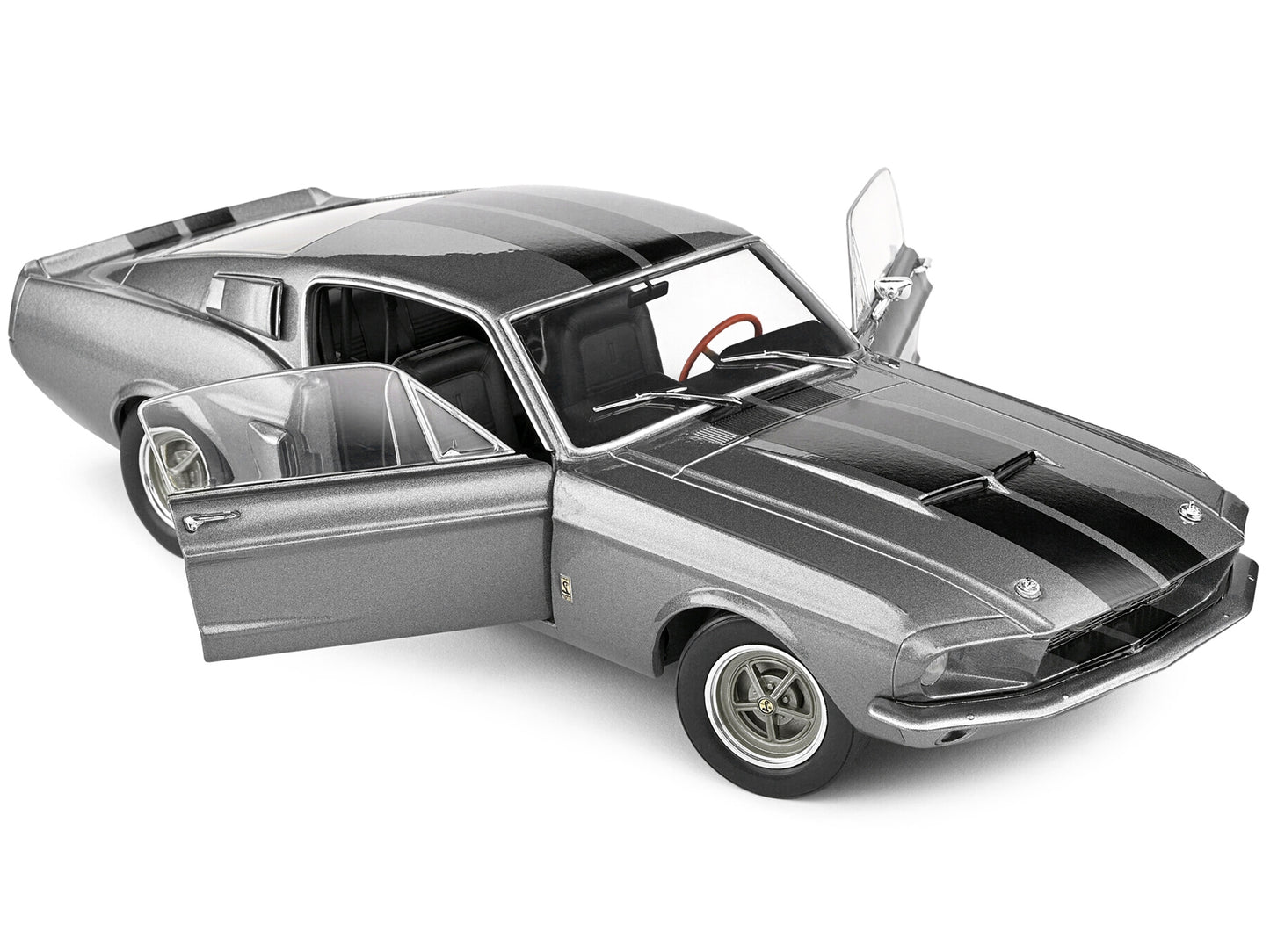 1967 Shelby GT500 Gray Metallic with Black Stripes 1/18 DiecastFREE SHIPPING IN US - Premium Shelby Models from Solido - Just $91.79! Shop now at Rapidvehicles