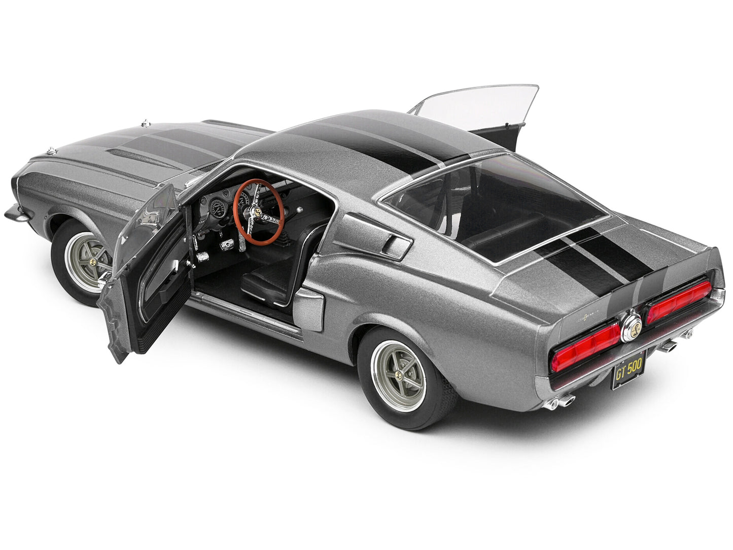 1967 Shelby GT500 Gray Metallic with Black Stripes 1/18 DiecastFREE SHIPPING IN US - Premium Shelby Models from Solido - Just $91.79! Shop now at Rapidvehicles