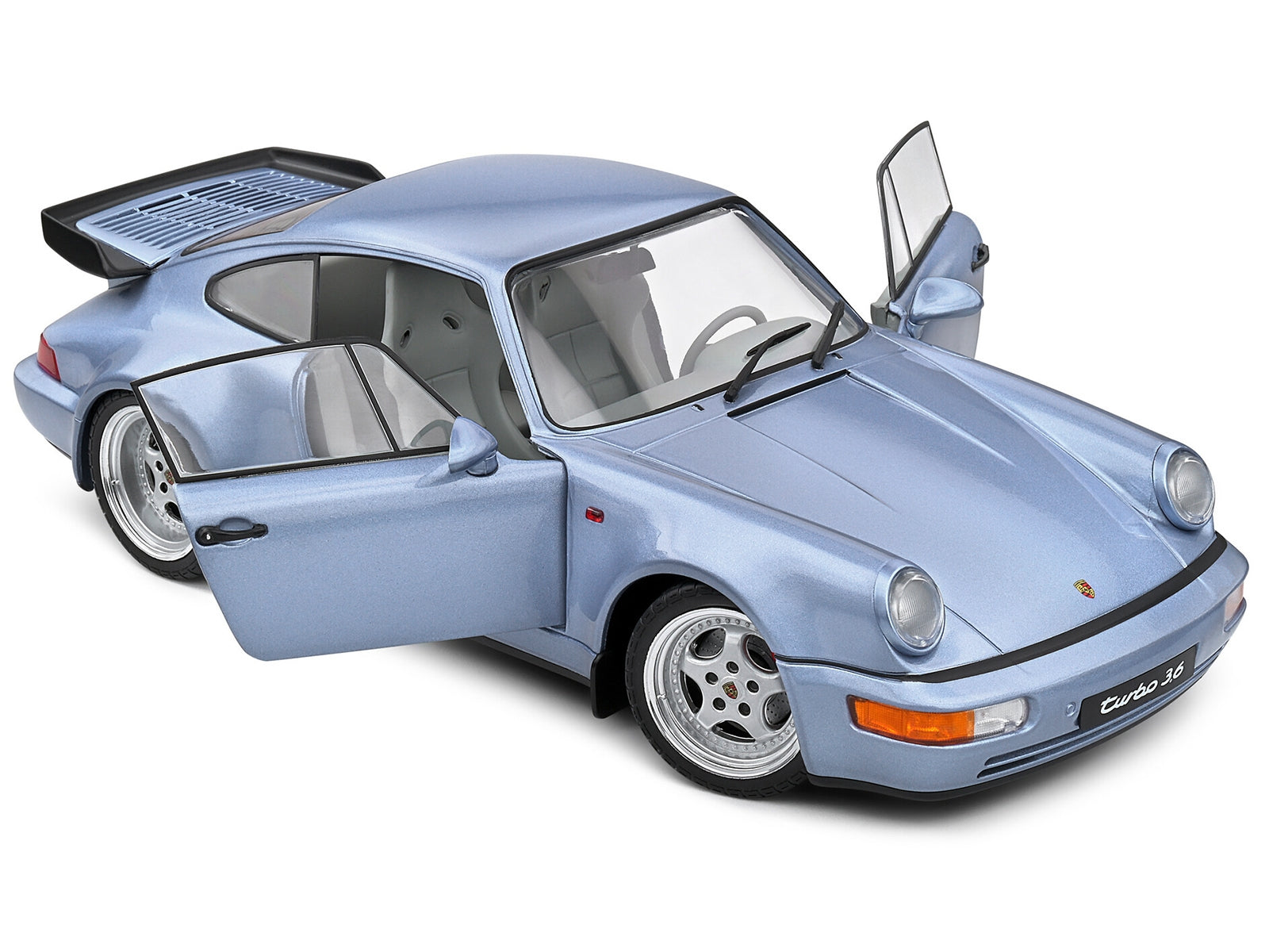 1990 Porsche 911 (964) Turbo Horizon Blue Metallic 1/18 Diecast Model Car by Solido - Premium Porsche Models from Solido - Just $87.99! Shop now at Rapidvehicles