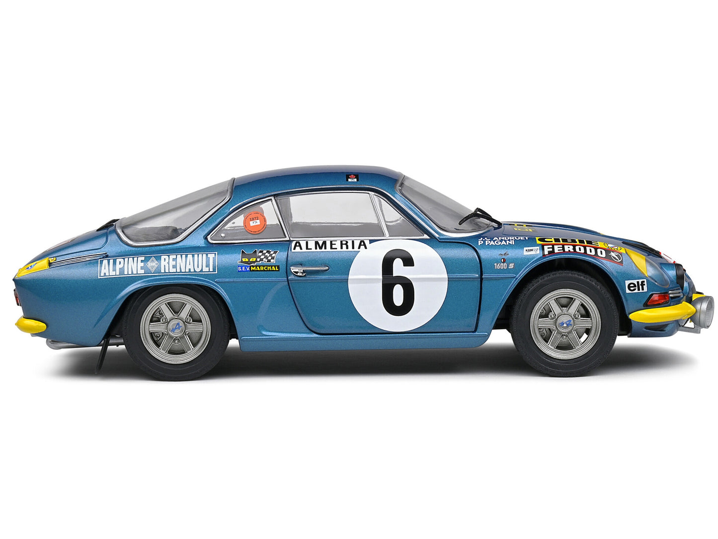 Alpine A110 1600S #6 Jean-Claude Andruet - Pierre Pagani "Rallye - Premium Rally Models from Solido - Just $117.99! Shop now at Rapidvehicles