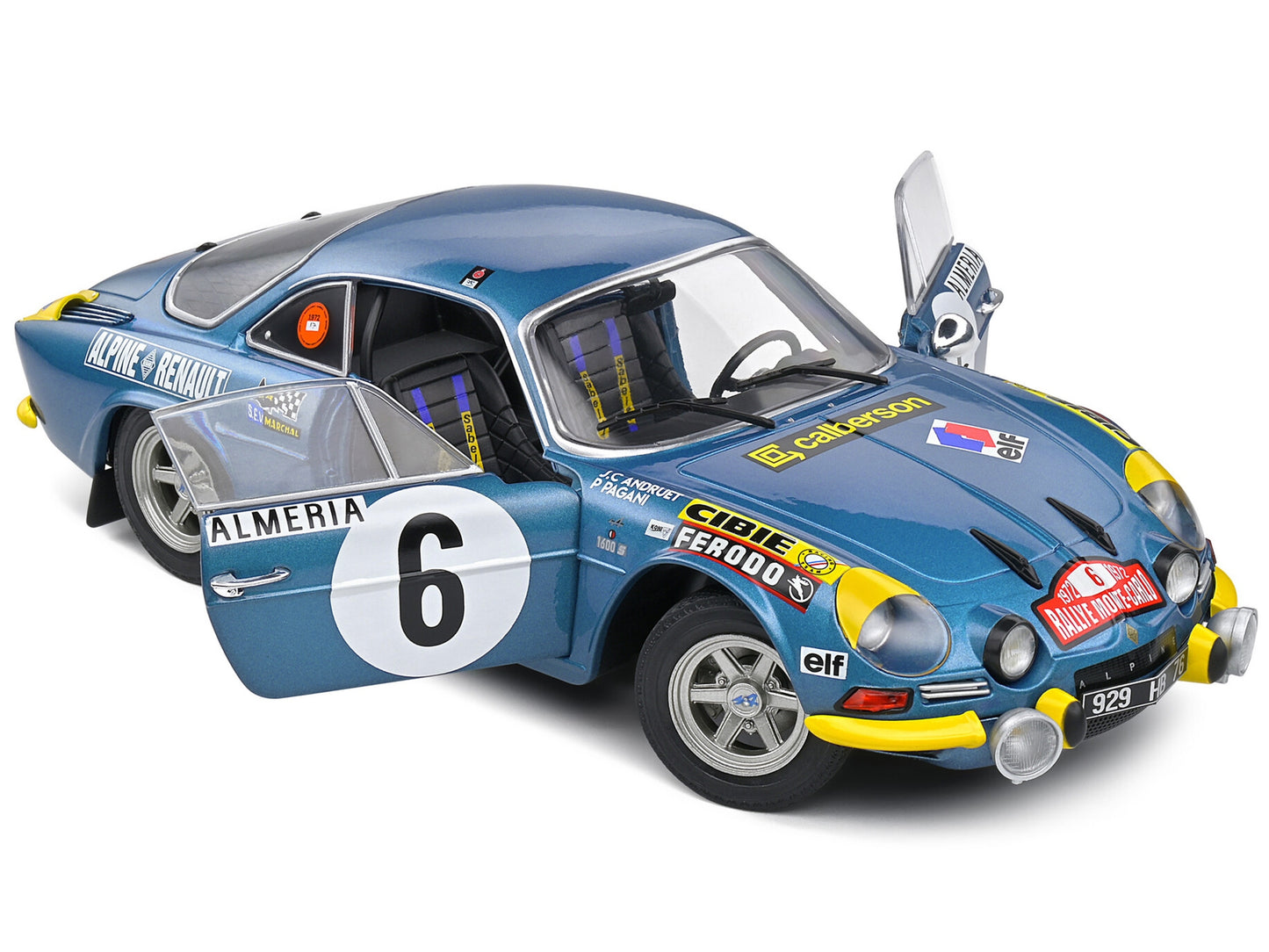 Alpine A110 1600S #6 Jean-Claude Andruet - Pierre Pagani "Rallye - Premium Rally Models from Solido - Just $117.99! Shop now at Rapidvehicles