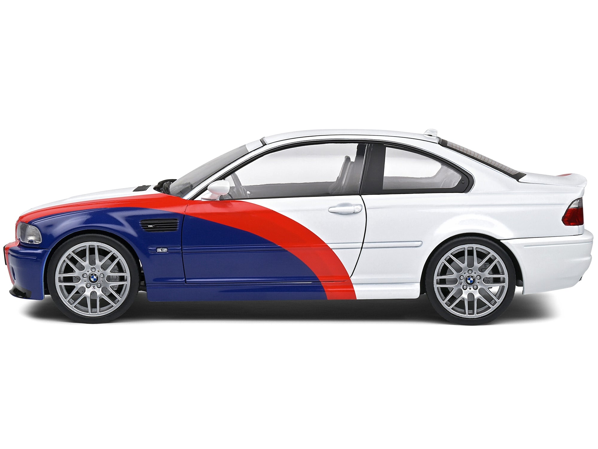 2000 BMW E46 M3 "Streetfighter" White with Blue and Red Graphics 1/18 Diecast Model Car by Solido - Premium BMW Models from Solido - Just $87.99! Shop now at Rapidvehicles