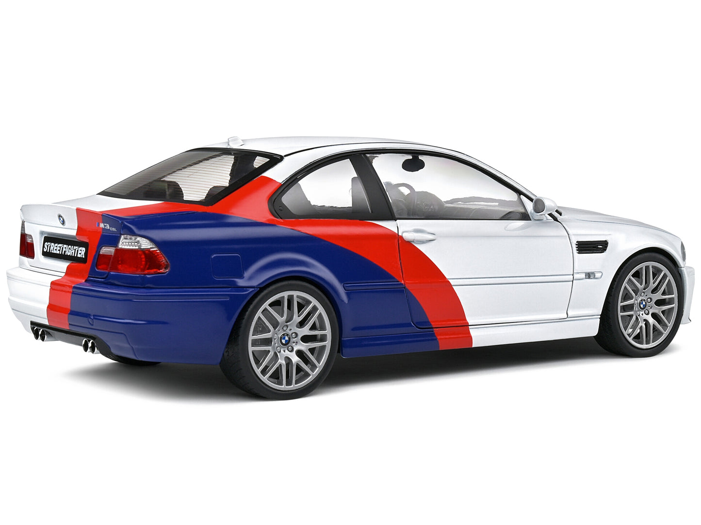 2000 BMW E46 M3 "Streetfighter" White with Blue and Red Graphics - Premium BMW Models from Solido - Just $91.79! Shop now at Rapidvehicles