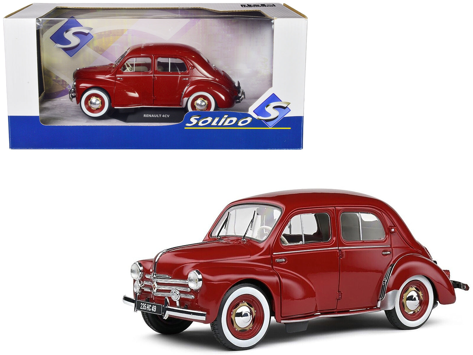 1956 Renault 4CV Red 1/18 Diecast Model Car by Solido - Premium Renault Models from Solido - Just $101.99! Shop now at Rapidvehicles