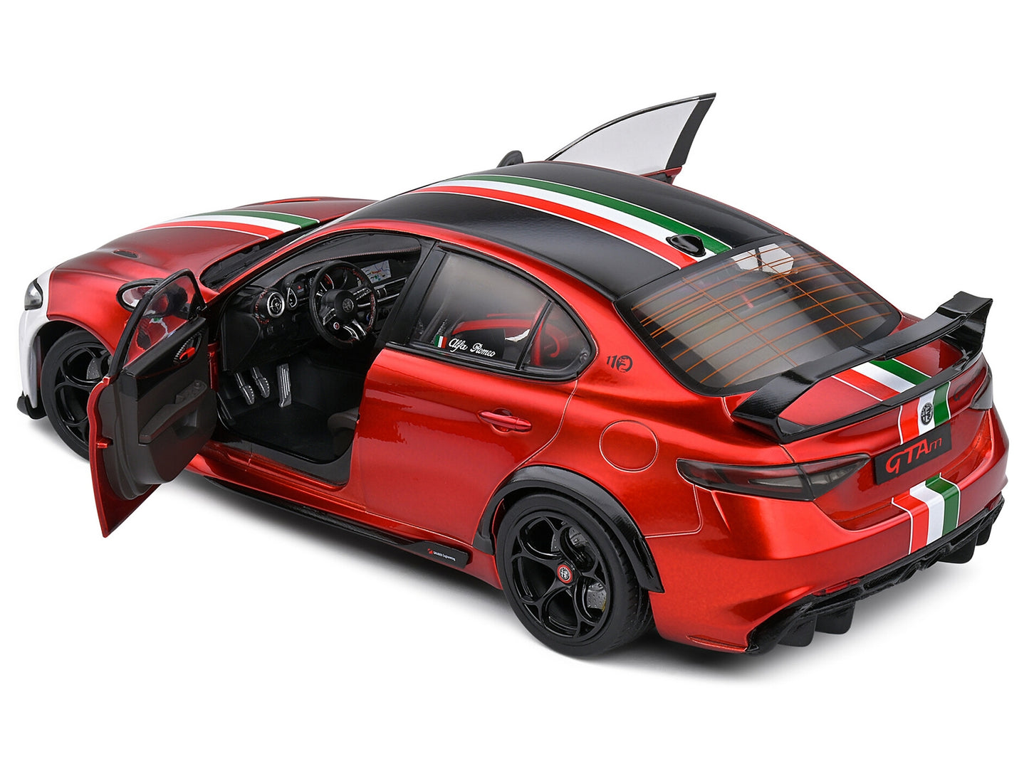 2022 Alfa Romeo Giulia GTAm #99 Red Metallic with Black Top and - Premium Alfa Romeo Models from Solido - Just $107.09! Shop now at Rapidvehicles