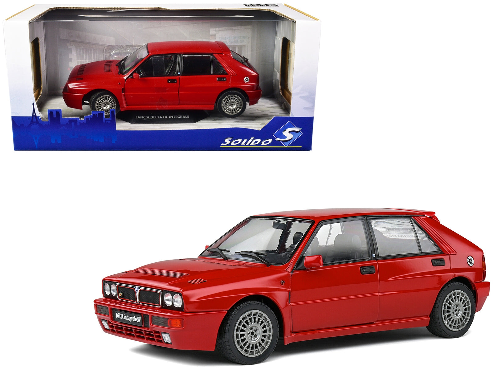 1991 Lancia Delta HF Integrale Rosso Corsa Red 1/18 Diecast Model Car by Solido - Premium Lancia Models from Solido - Just $99.99! Shop now at Rapidvehicles