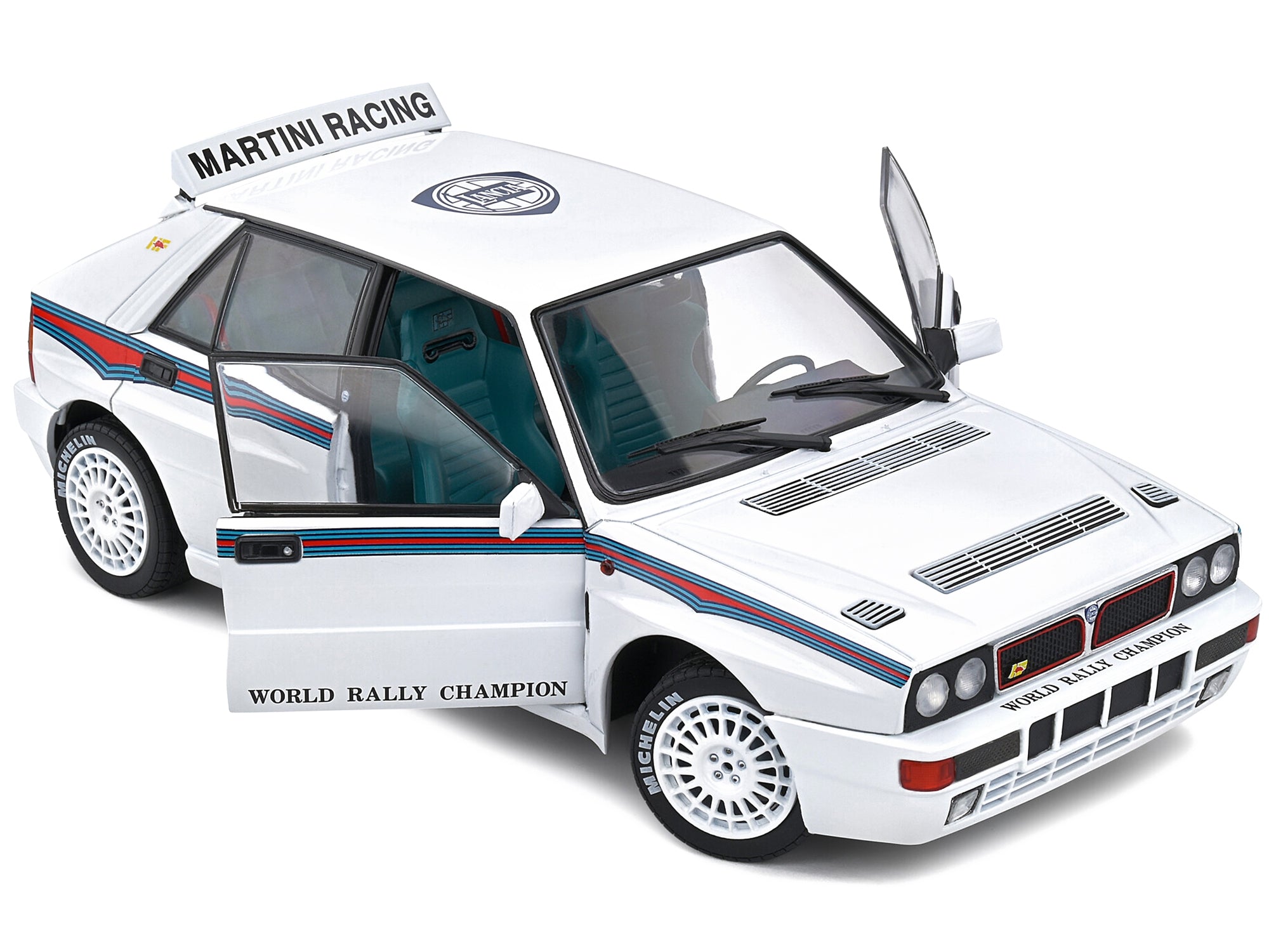 1992 Lancia Delta HF Integrale Evo 1 Martini 6 White with Blue and Red Stripes "World Rally Champion - Martini Racing" 1/18 Diecast Model Car by Solido - Premium Rally Models from Solido - Just $87.99! Shop now at Rapidvehicles