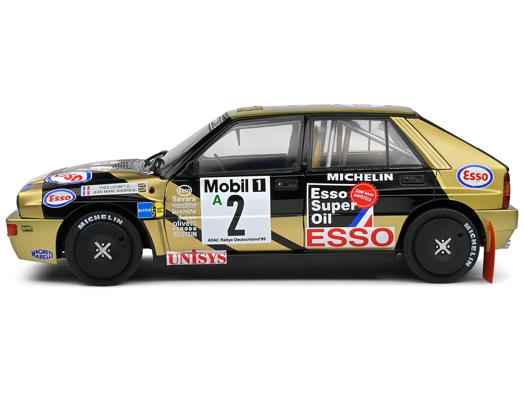 Lancia Delta HF Integrale #2 Yves Loubet - Jean-Marc Andrie 3rd Place "ADAC Rallye Deutschland" (1989) "Competition" Series 1/18 Diecast Model Car by Solido - Premium Rally Models from Solido - Just $100.99! Shop now at Rapidvehicles