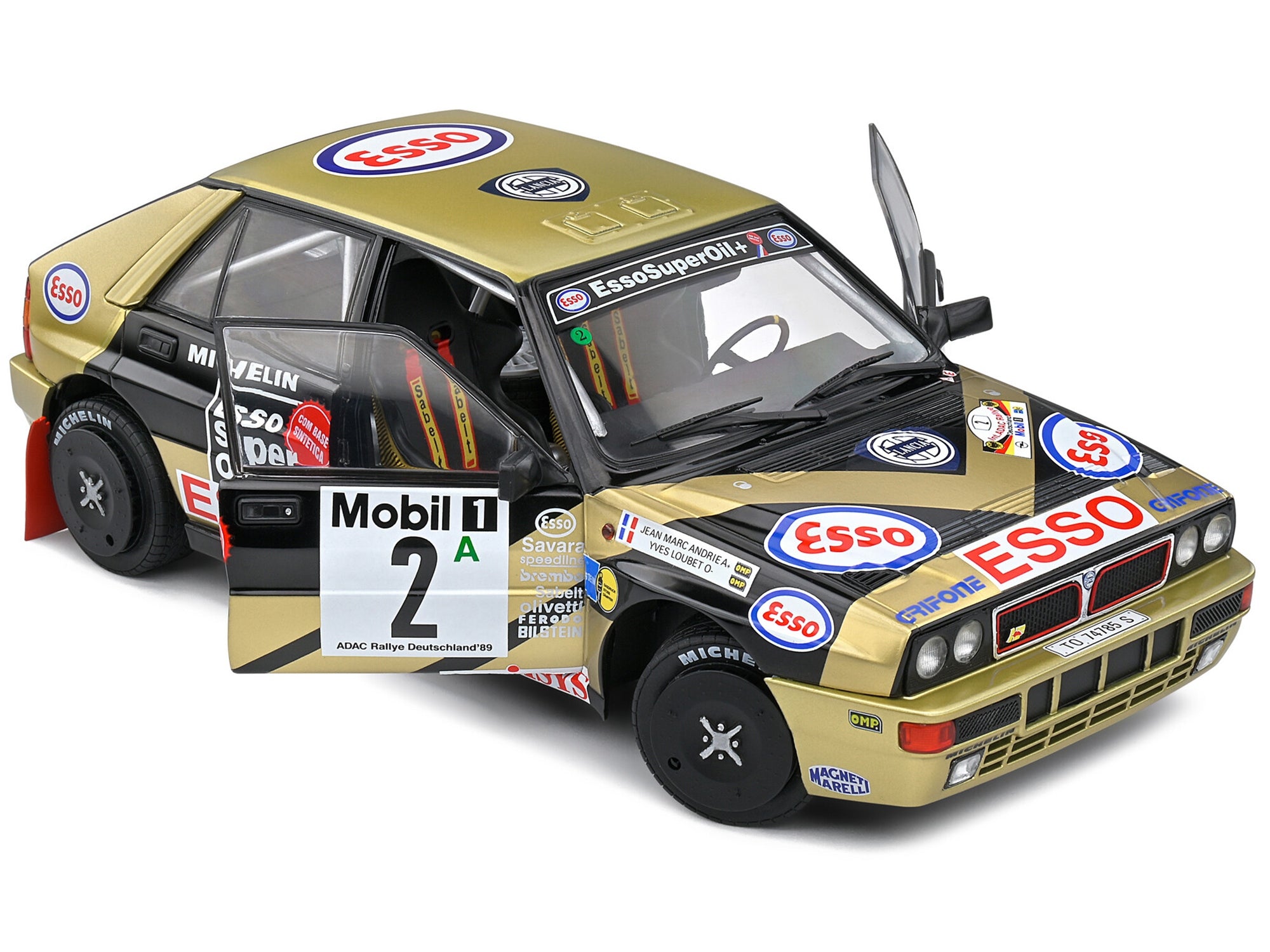 Lancia Delta HF Integrale #2 Yves Loubet - Jean-Marc Andrie 3rd Place "ADAC Rallye Deutschland" (1989) "Competition" Series 1/18 Diecast Model Car by Solido - Premium Rally Models from Solido - Just $100.99! Shop now at Rapidvehicles