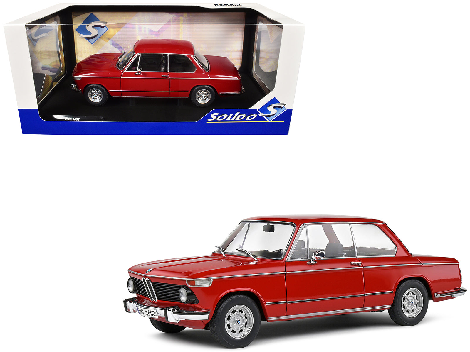 1971 BMW 1602 Verona Red 1/18 Diecast Model Car by Solido free shipping USA