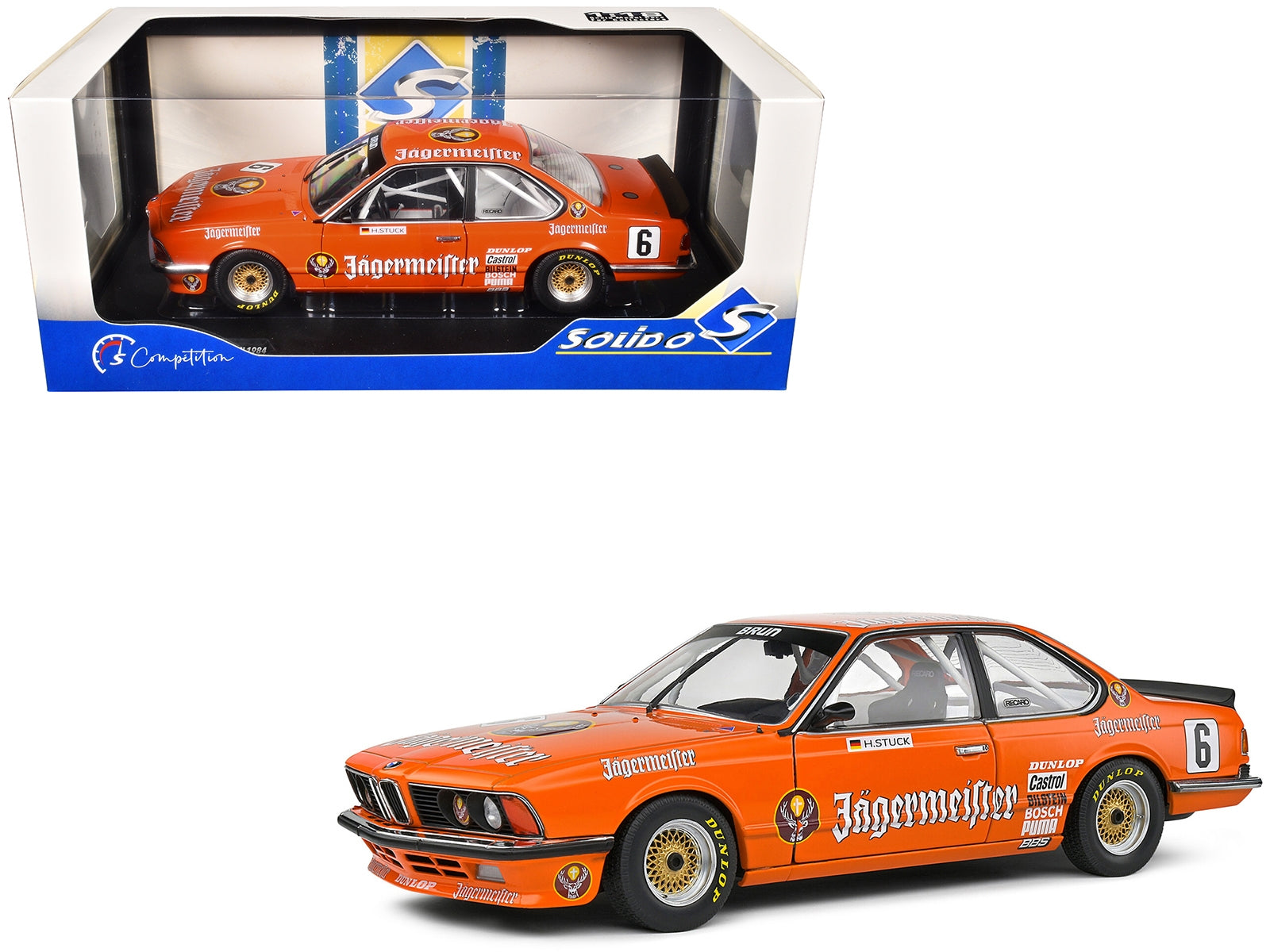 BMW 635 CSI (E24) #6 Hans-Joachim Stuck "Jagermeister" "European Touring Car Championship" (1984) "Competition" Series 1/18 Diecast Model Car by Solido - Premium BMW Models from Solido - Just $100.99! Shop now at Rapidvehicles