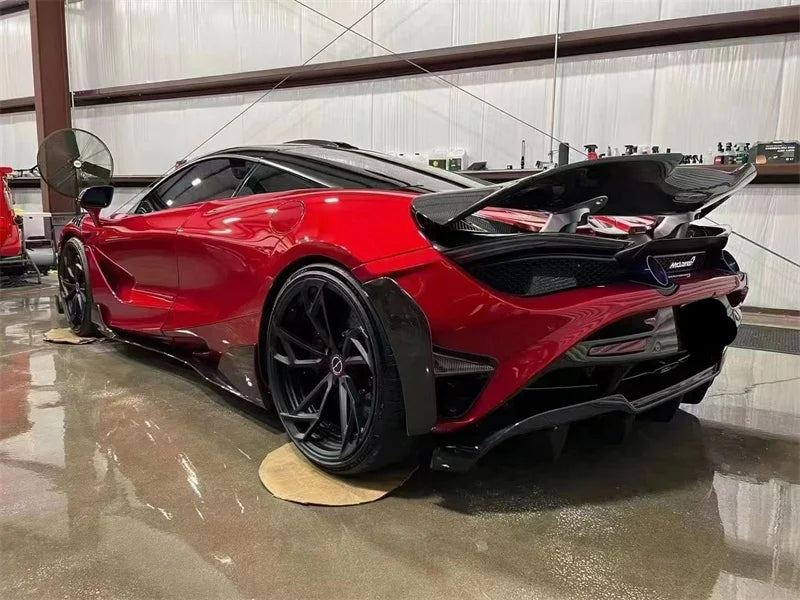 High Quality Dry Carbon Fiber Body Kit for McLaren 720S RY Style Front Lip Side Skirts Rear Diffuser Fenders Engine Hood