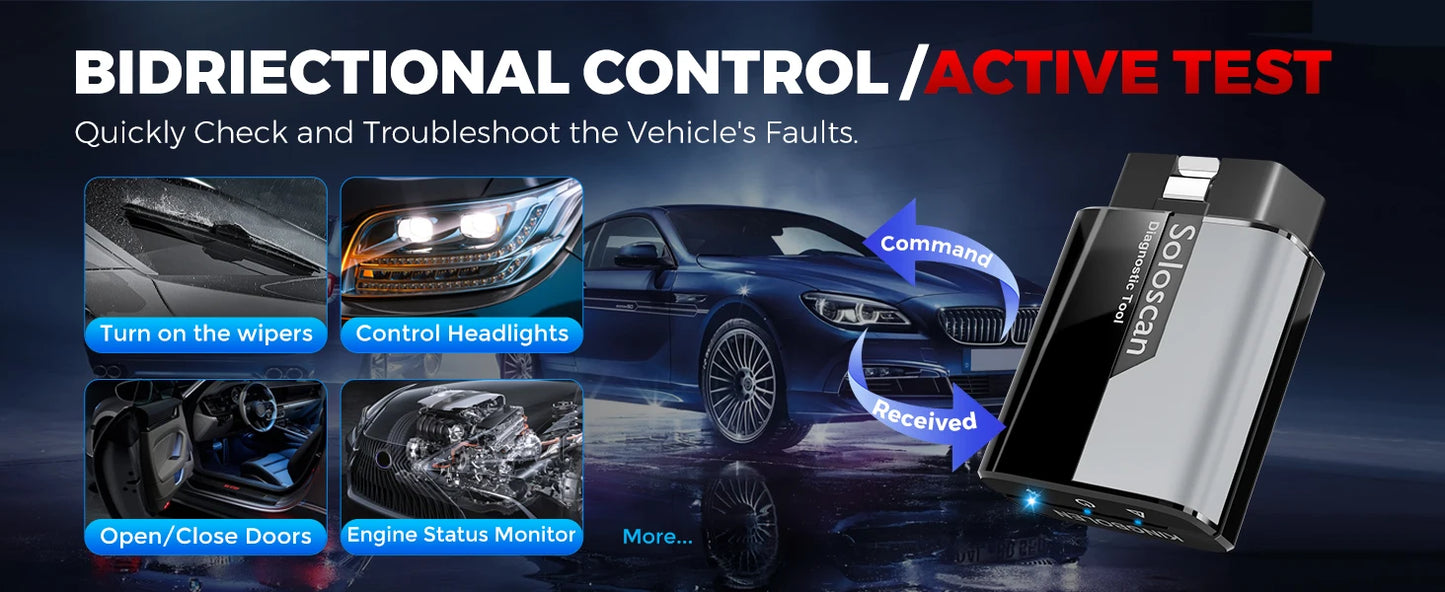 Kingbolen SoloScan OBD2 Scanner for BMW All Resets Car Diagnostic Tool Pk Thinkdiag