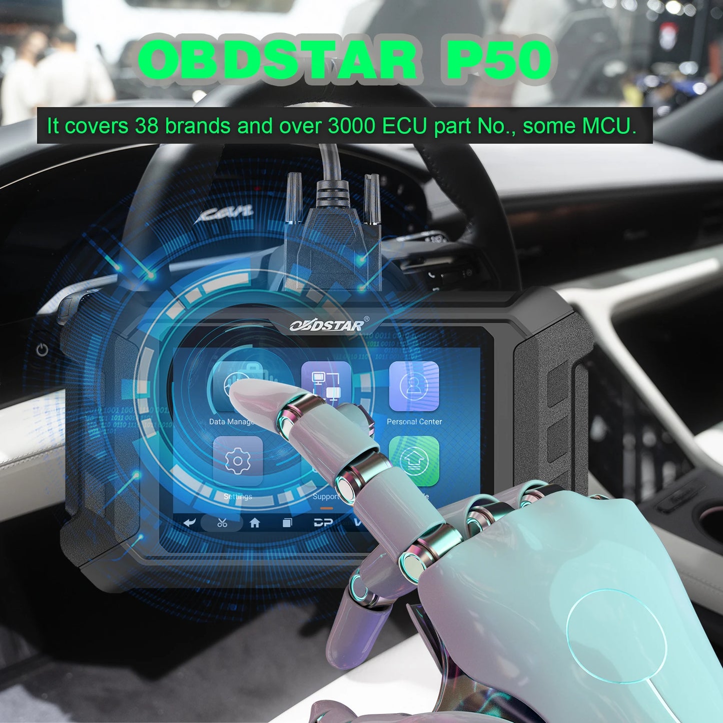 OBDSTAR P50 Airbag Reset Intelligent Airbag Reset Equipment with P004 Adapter + CAN FD Adapter