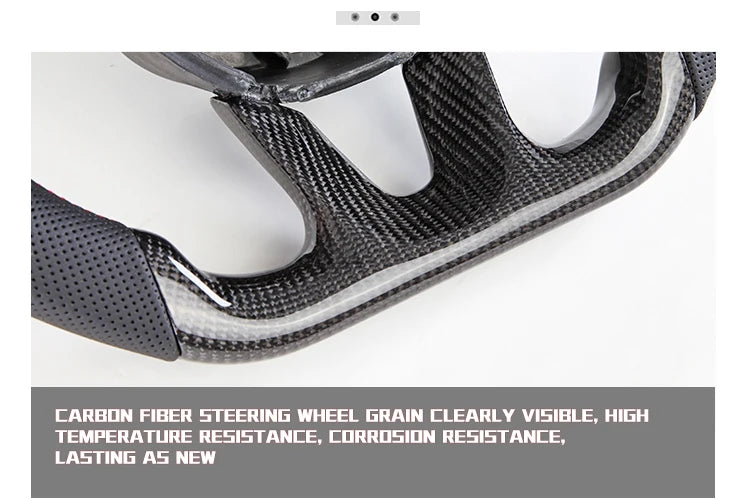 Carbon Fiber Steering Wheel For Dodge Challenger Charger 2015-2022 Alcantara LED Racing Steering Wheel Customized Perforated