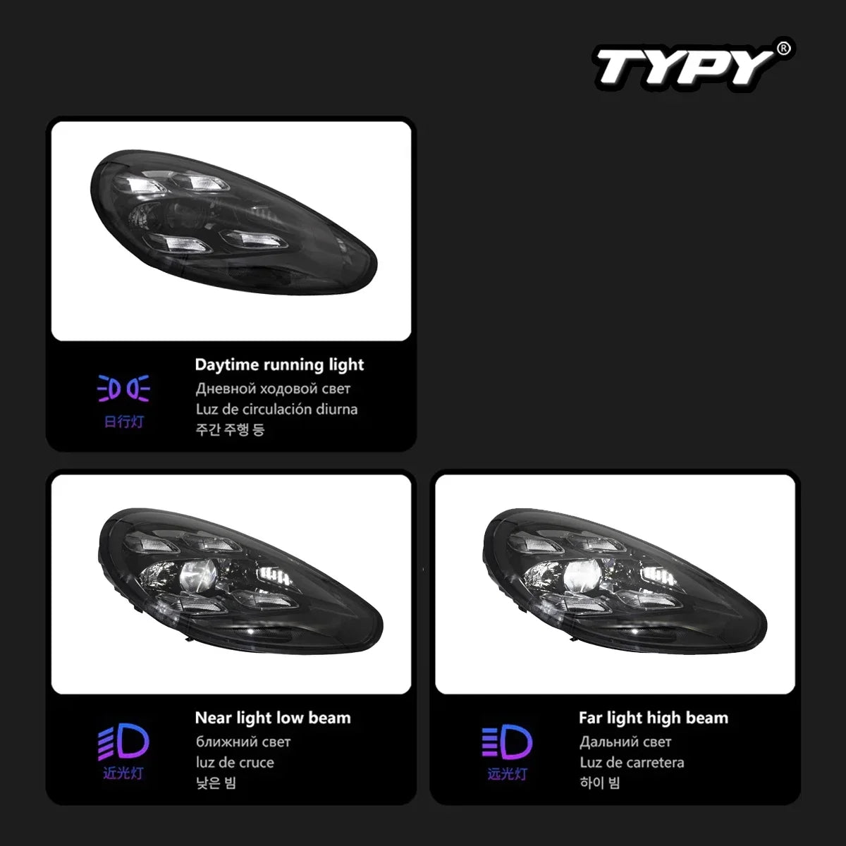 New LED Head Lamp Upgrade Modified For Porsche Panamera 970 Headlight 970.1 970.2 2010-2016 Dynamic Signal Auto Accessories