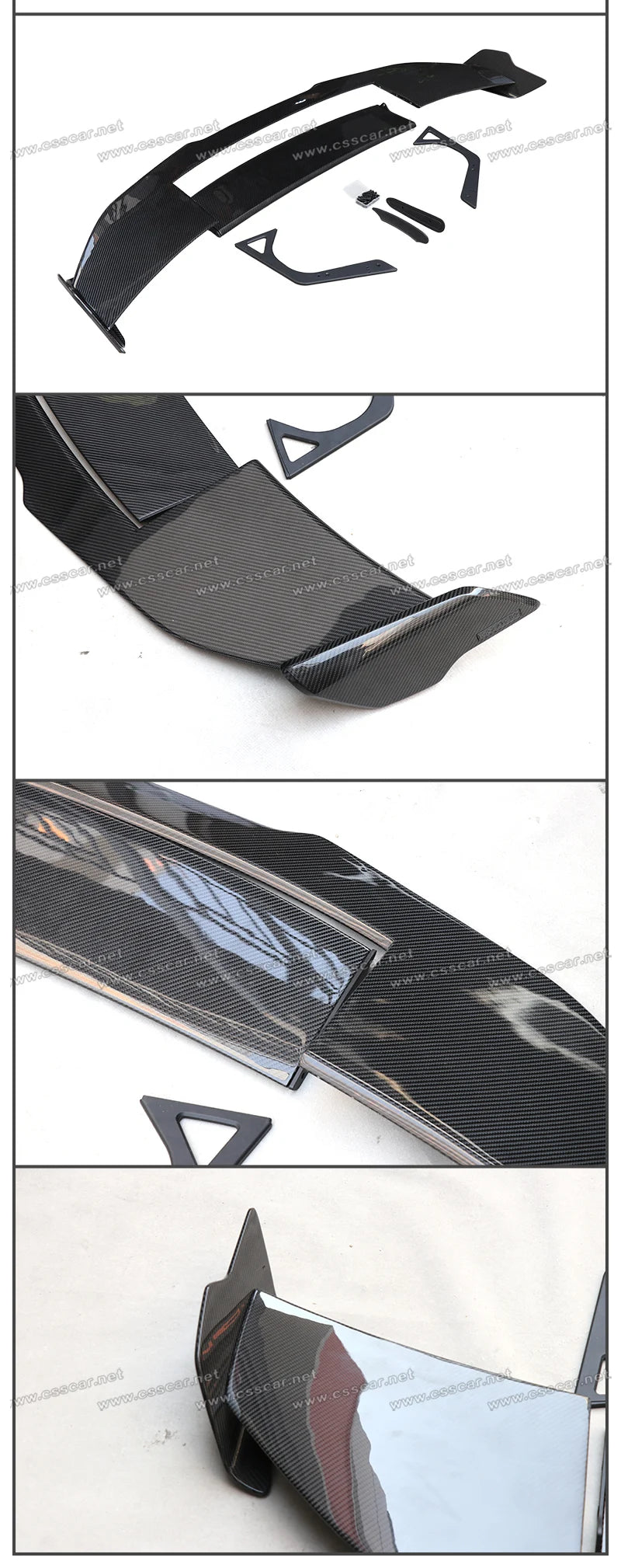 CSS Design Dry Carbon Fiber High Tail Wing Car Accessory For Lotus Emira MK 2 Style Auto Rear Bumper Trunk Roof Spoiler Brackets