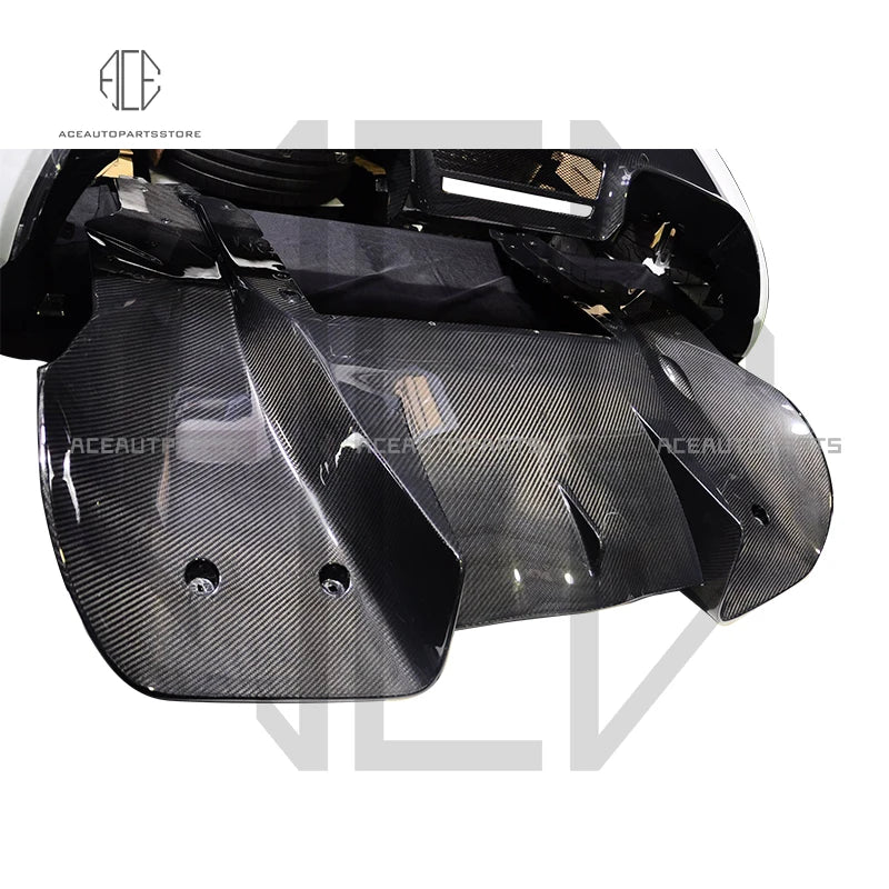 For Mclaren MP4-12C Rear Bumper Side Skirts Rear Lip And Rear diffuser Kit Body Kit Dry Carbon Fiber 2011-2014