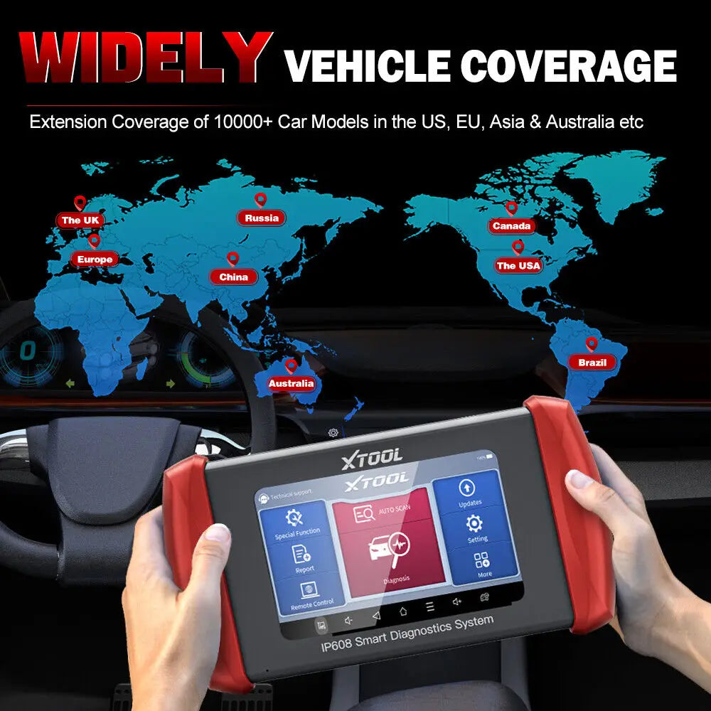 XTOOL Inplus IP608 Car Diagnostic Tools 30 +Service Functions OBD2 Scanner Auto VIN Scan Car Tools CANFD Lifetime Free Update