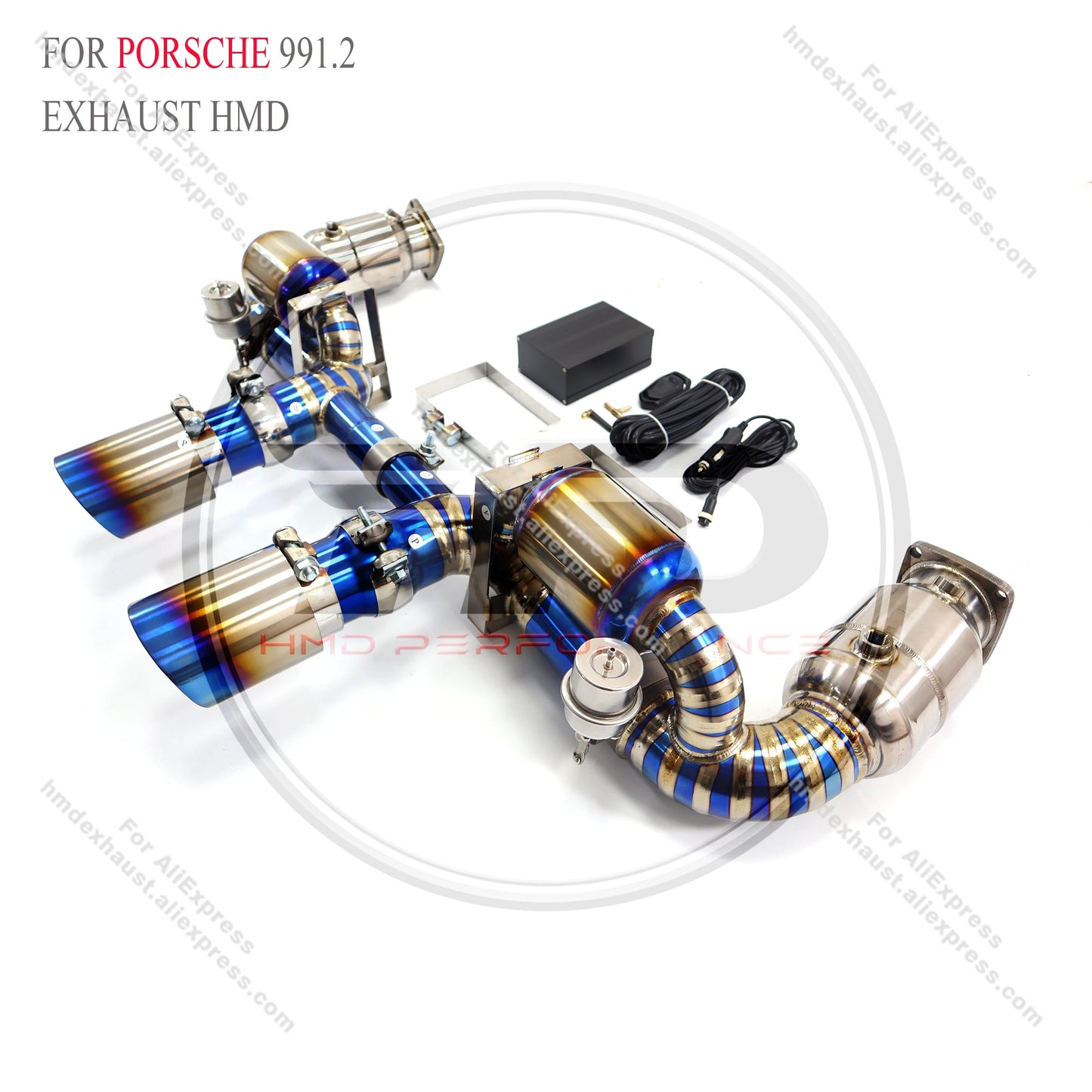 HMD Exclusive customization Exhaust System Titanium alloy High Flow Downpipe and catback for Porsche 911 991.2 with GT3