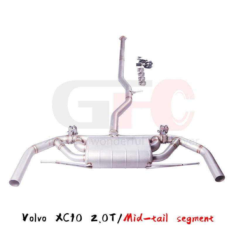 GFC catback exhaust muffler for Volvo XC60 XC90 2.0T, Car electric valve exhaust system made of 304 stainless steel
