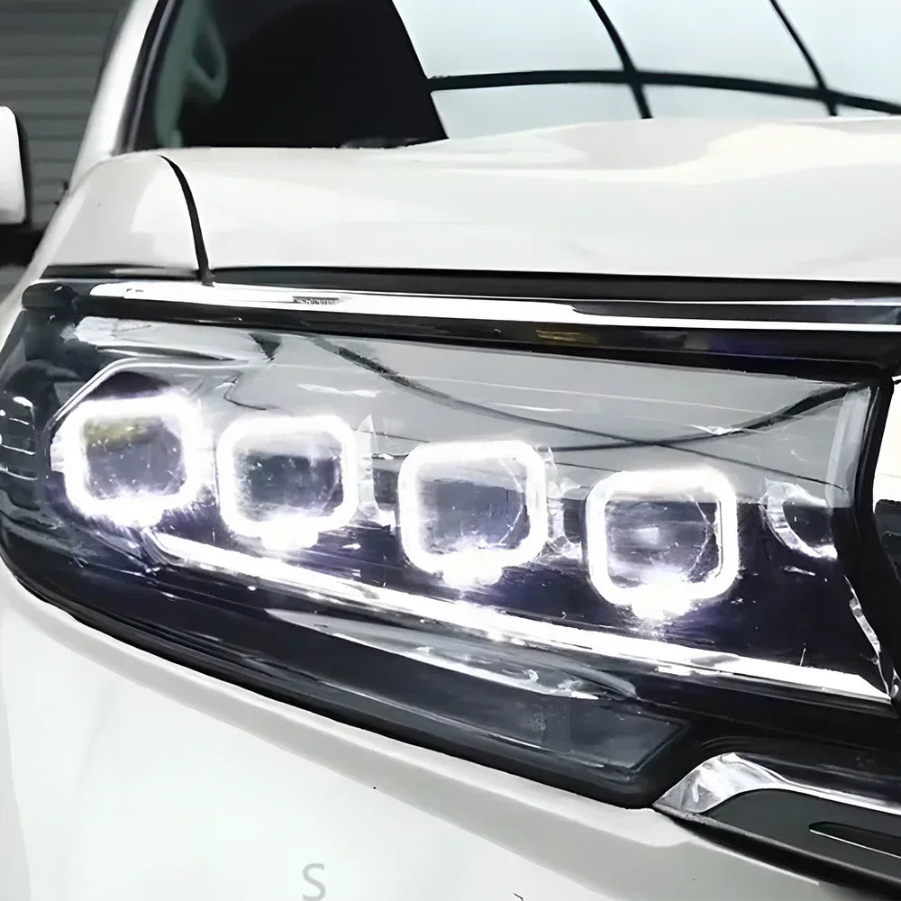 Car Front lamps For Toyota Prado 2018-2023 LED Auto Headlight Assembly Upgrade Bugatti Design Four Projector Lens Accessories
