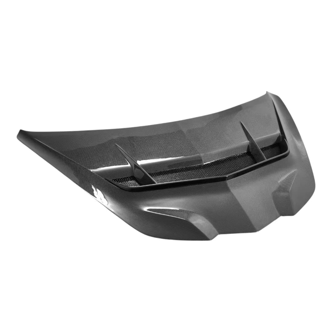 ZR1 Style Carbon Fiber Front Engine Hood Bonnet with Big Vents New Condition for Chevrolet Corvette C8 Z06 Stingray 2020-2025