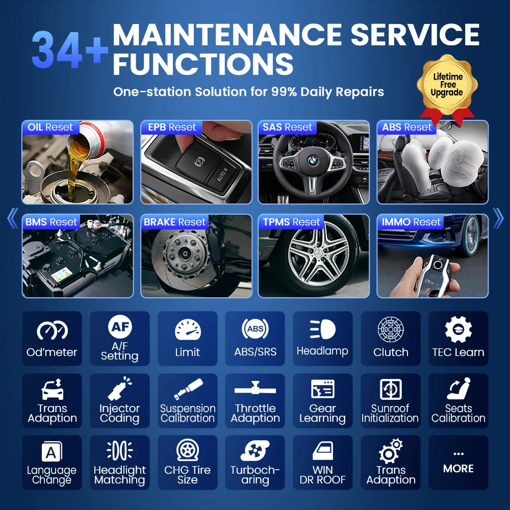 THINKCAR THINKSCAN 689 Bidirectional Scan Tool With CANFD&DoIP OBD2 Scanner ECU Coding Bi-Directional Control 34 Reset Free