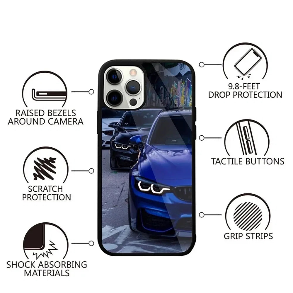 Color: Brown, Material: Vinyl - Blue Red Car for B-BMW   Phone Case Strong Magnetic For IPhone 15,14,13,Pro,Max,Plus,11,12,Mini For Magsafe Wireless Charging - Premium Mobile Phone Accessories from NoEnName_Null - Just $15.88! Shop now at Rapidvehicles