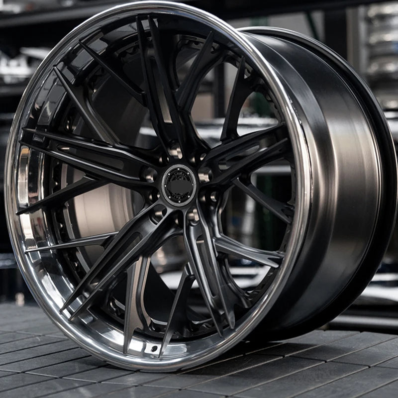 Forged 5x130 5x114.3 5x112 18 20 22 24 26 Inch Gloss Black Forged Wheel for bmw audi mclaren