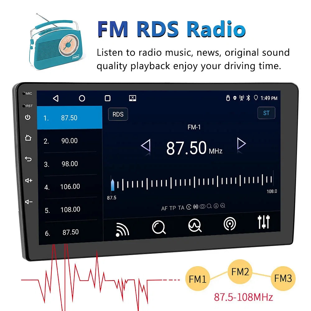 Color: GRAY - TOYOUSONIC 2 Din 9/10 Inch Android Car Radio 4G 64G - Premium Car Electronics from TOYOUSONIC - Just $236.99! Shop now at Rapidvehicles