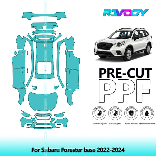 8.5Mil Precut PPF Paint Protection Film Full Vehicle Clear Bra For Subaru Forester base 2022-2024