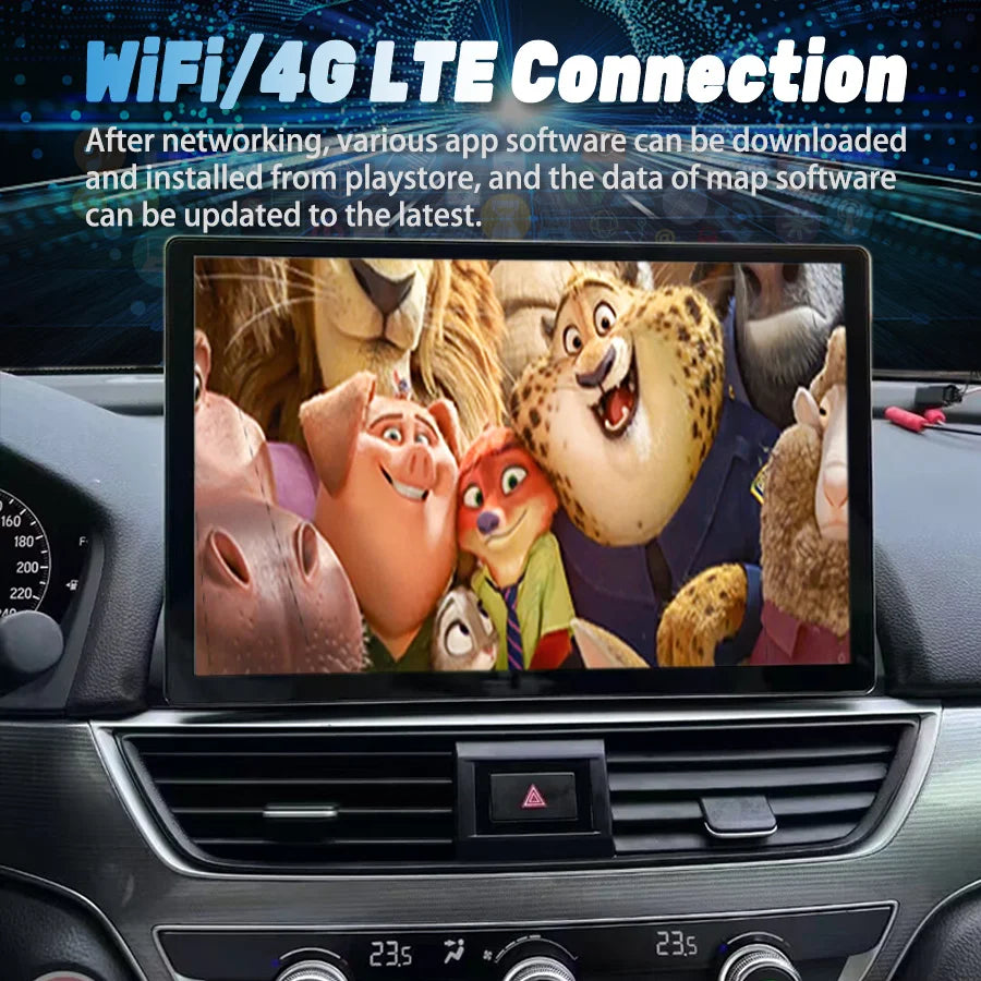 13.3'' Android 14 2K Screen For Honda Accord 2018 2019 2020 Stereo GPS Car Multimedia Video Player Navigation Carplay Head Unit