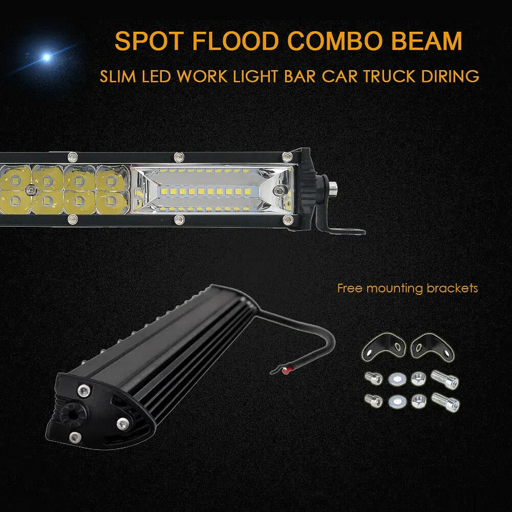 Color: WHITE - Slim 8" 20" 32" LED Light Bar Off Road 12V 24V LED Light Bar/Work Light For Car Combo 4x4 Led Bar Jeep Truck ATV SUV 12V 24V - Premium Car Lights from NLpearl - Just $48.51! Shop now at Rapidvehicles