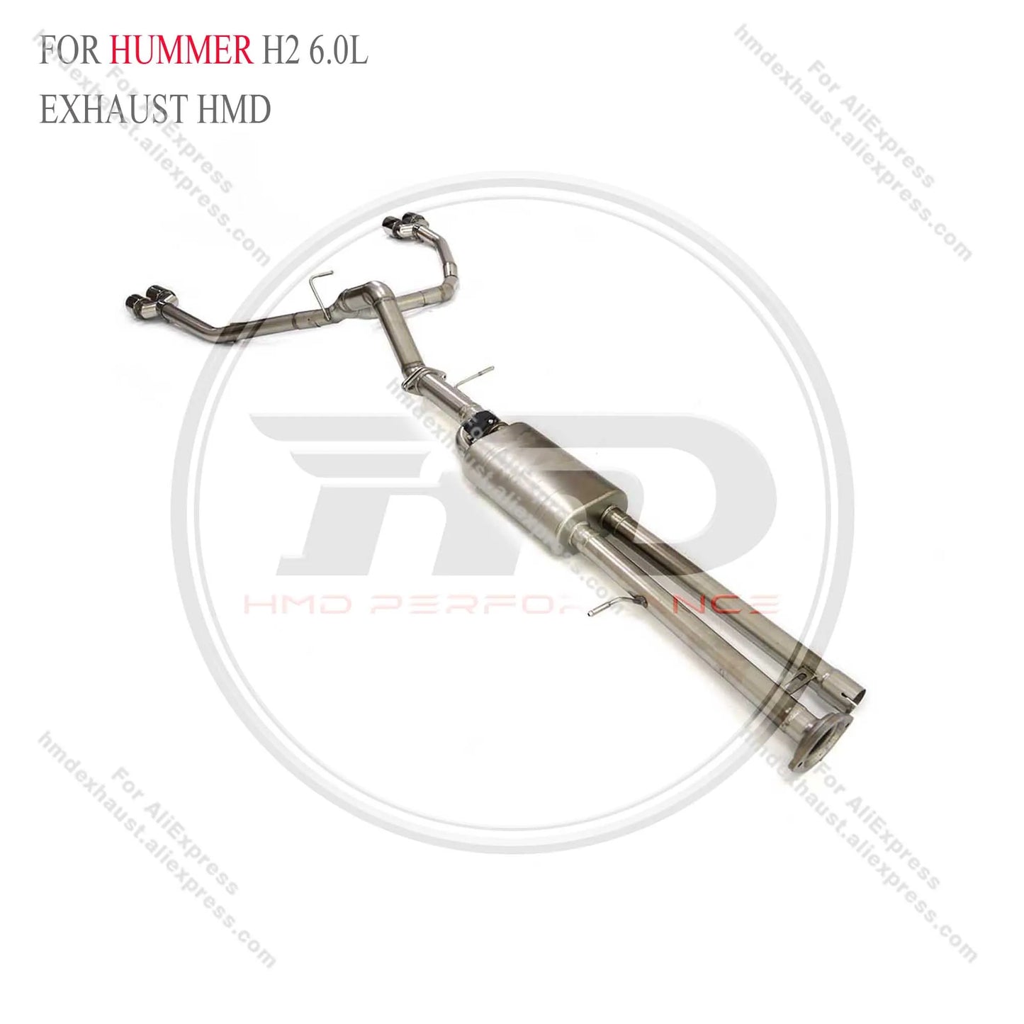 HMD Hot sale Stainless Steel Exhaust System Performance Catback for Hummer H2 6.0L Muffler With Valve