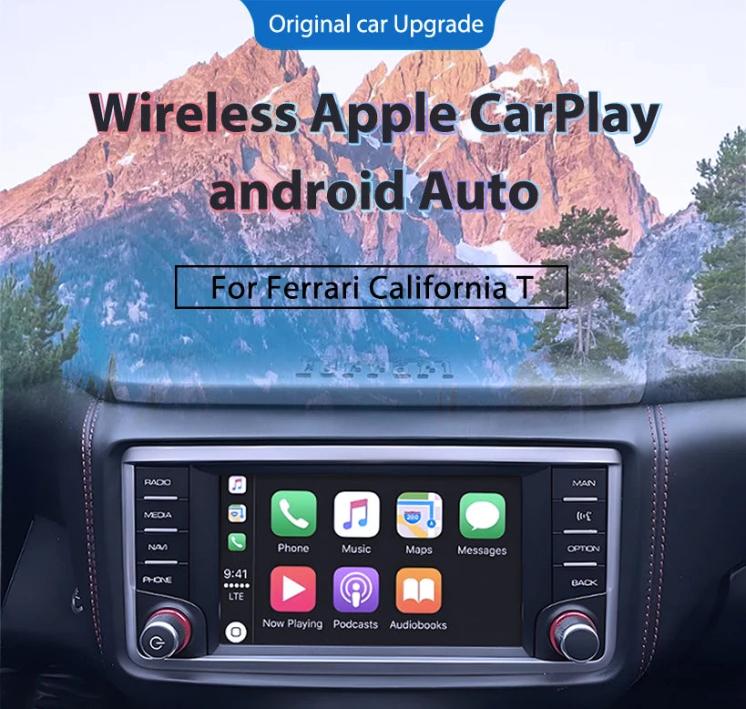 Wireless CarPlay 6.5" For Ferrari California T（15-18）Android mirror link AirPlay CarPlay function