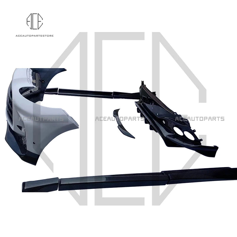 Dry Carbon Fiber Front and Rear Bumper Trunk Lip Side Skirts For Aston Martin DBX 707 Body kit