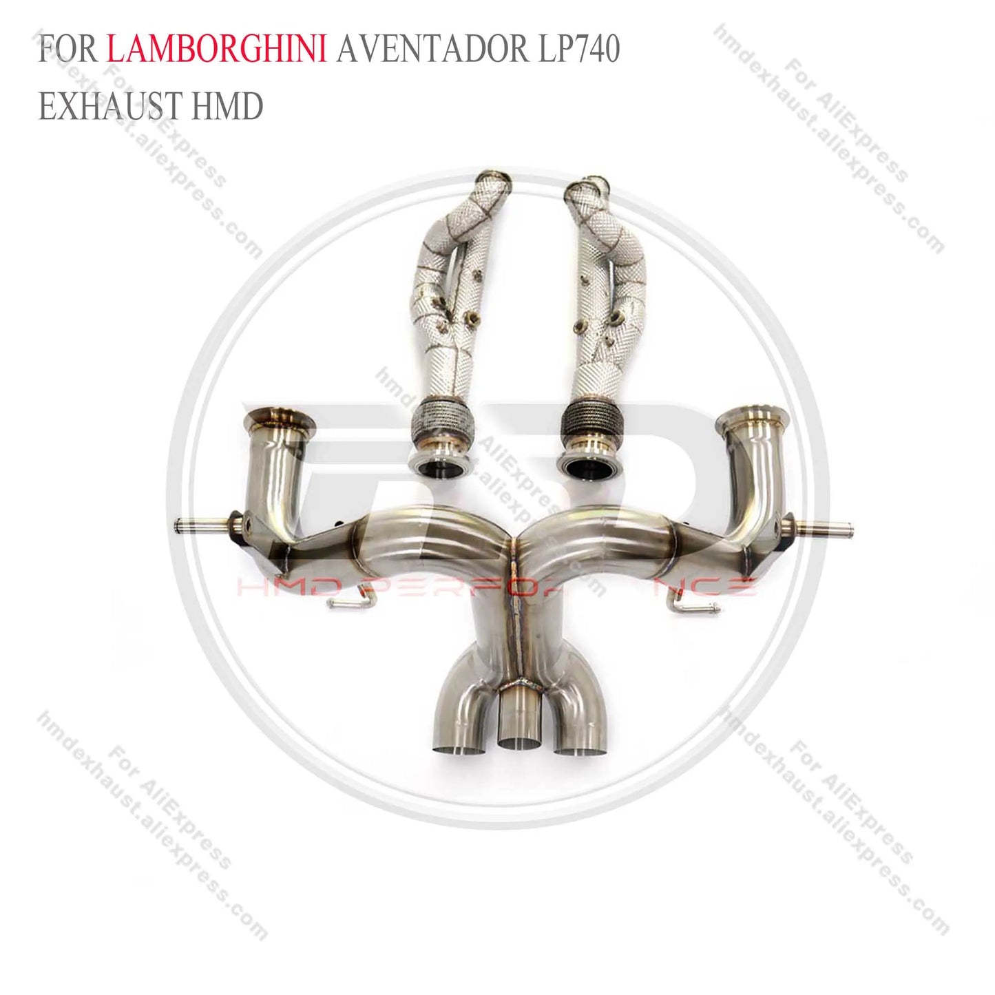 HMD Exhaust System Stainless Steel Performance Catback full sets for Lamborghini Aventador LP740 6.5 without valve