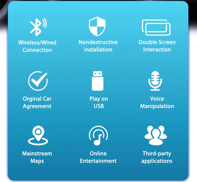 Wireless CarPlay6.5" 8.8 '10.25" For Ferrari F12 F458 812 F488 F8 Potorfino Android mirror link AirPlay CarPlay function