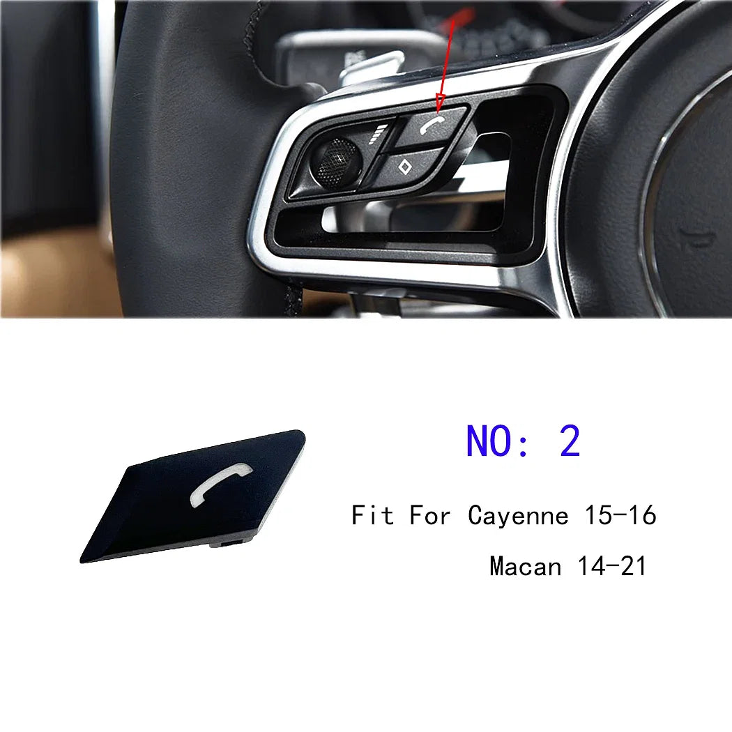 Color: WHITE - ESIRSUN Steering Wheel Multi-function Button Volume Adjustment Phone Switch Button For Porsche 2015-16 Cayenne 2014-21 Macan - Premium Interior Parts from ESIRSUN - Just $14.30! Shop now at Rapidvehicles