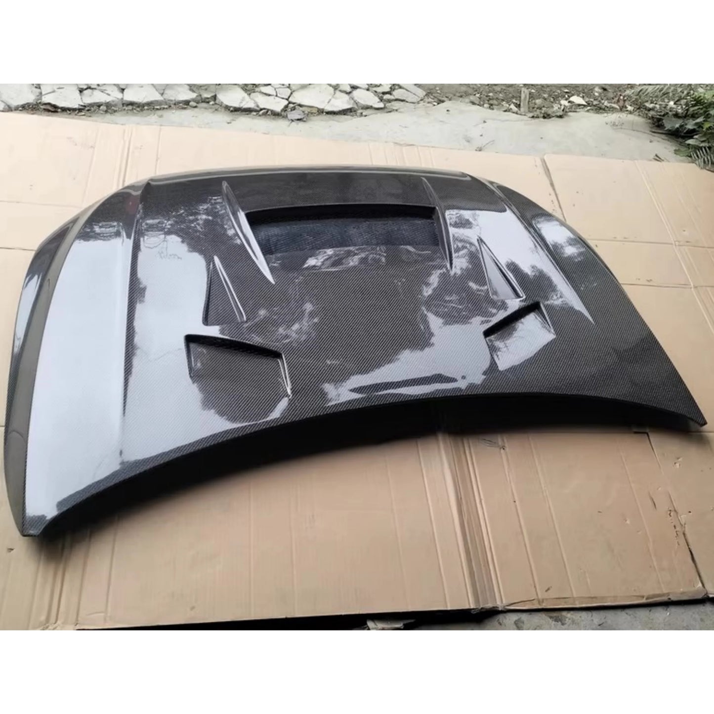 Carbon fiber Engine cover Assembly for Volkswagen vw Polo modified Hood Engine Bonnet Body kit Car Accessories