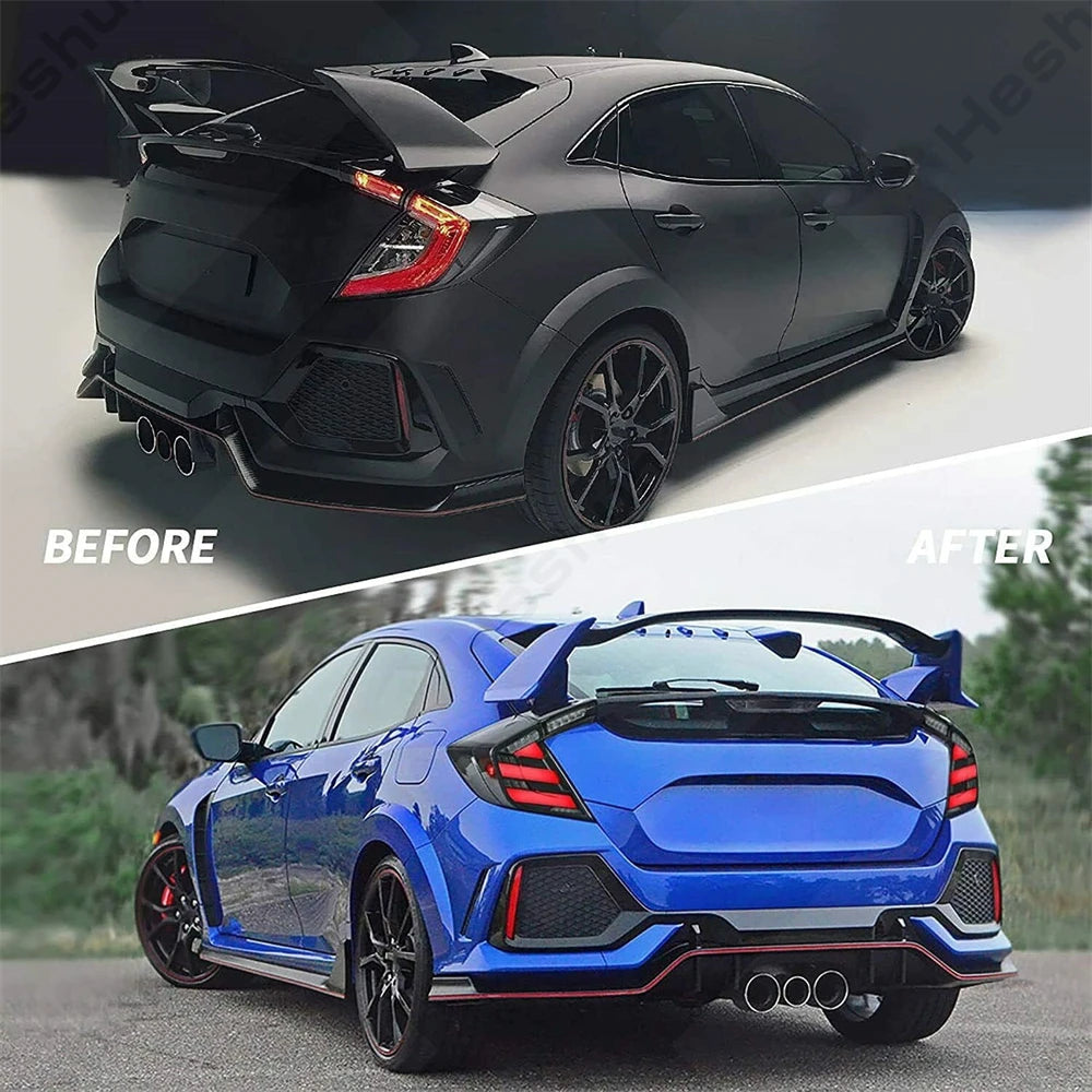 Taillights For Honda Civic Hatchback/Type R 2016-2022 FK7 FK8 10th Gen Tail Lamp Rear Fog Light LED Sequential Signal Assembly