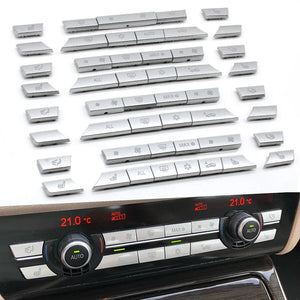 Color Name: Orange - Silver Dashboard Air Conditioner Ac Buttons Cover Caps Repair Kit For BMW 5 6 7 Series X5 X6 F10 F11 F06 F12 F01 F02 F15 F16 - Premium Electrical Equipment from NoEnName_Null - Just $34.18! Shop now at Rapidvehicles