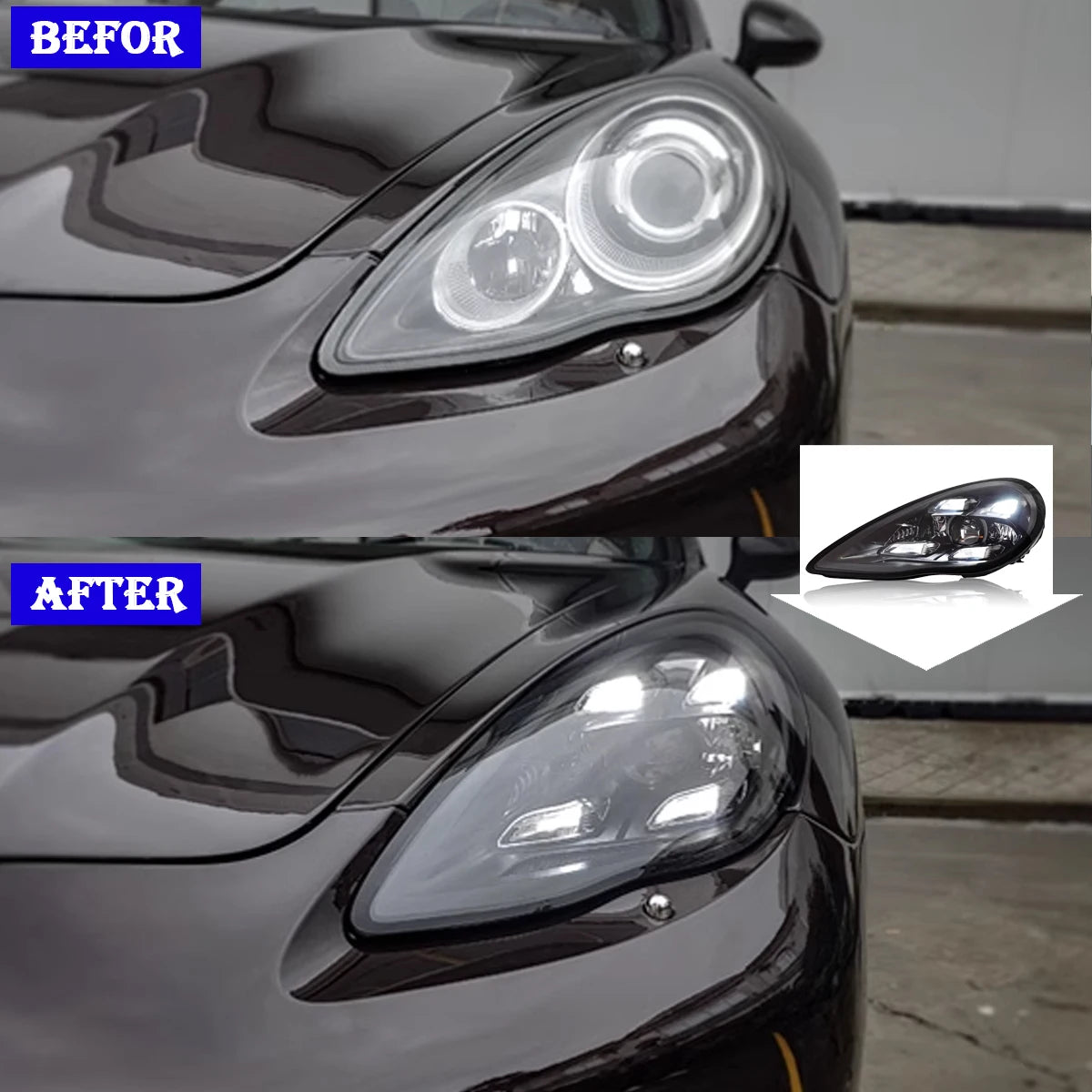 Car Lights For Porsche Panamera LED Headlights 2010 2011 2012 2013 970 970.1 Laser Matrix Headlamps Plug and Play